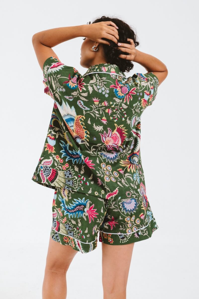 PJ Short Olive Floral