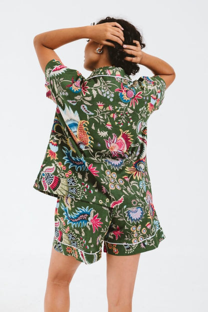 PJ Short Olive Floral