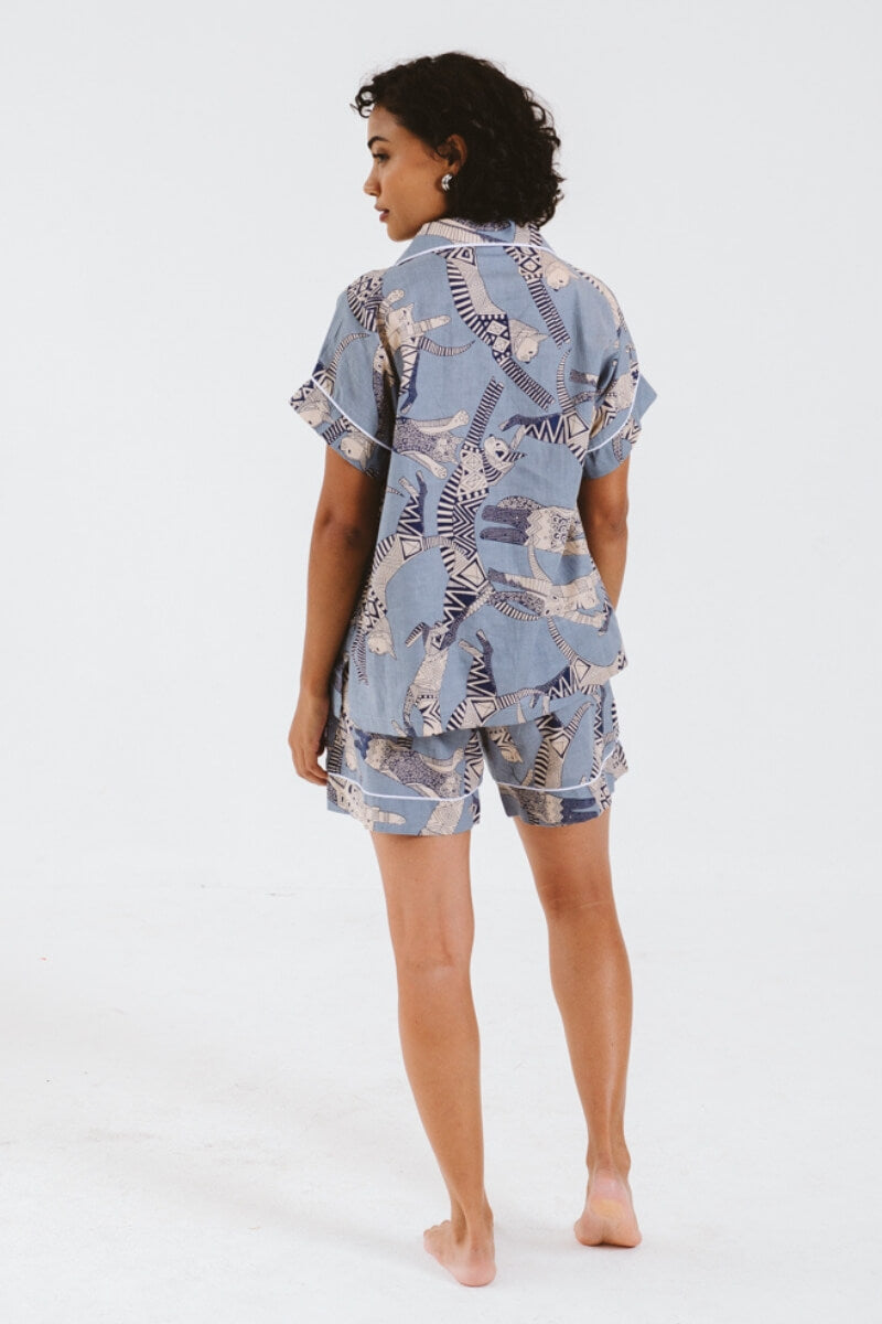 PJ Short Blue Cat