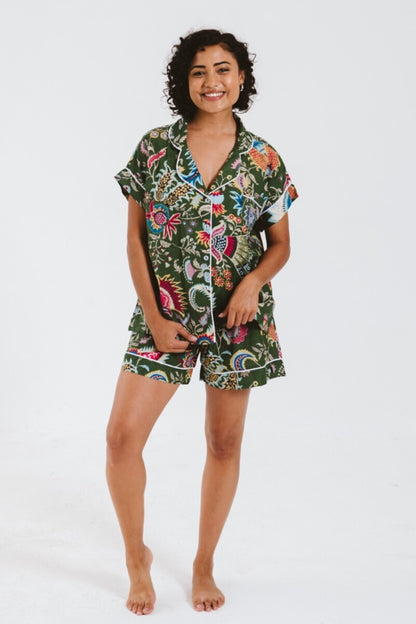 PJ Short Olive Floral