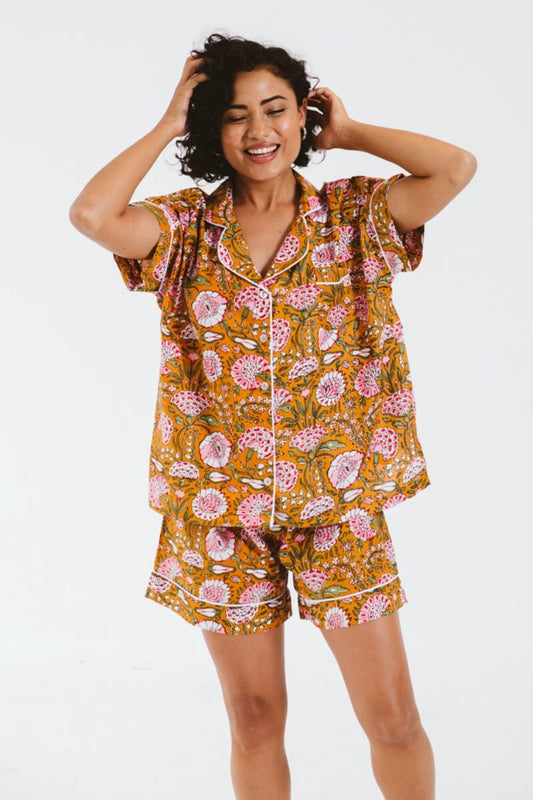 PJ Short Mustard Peony