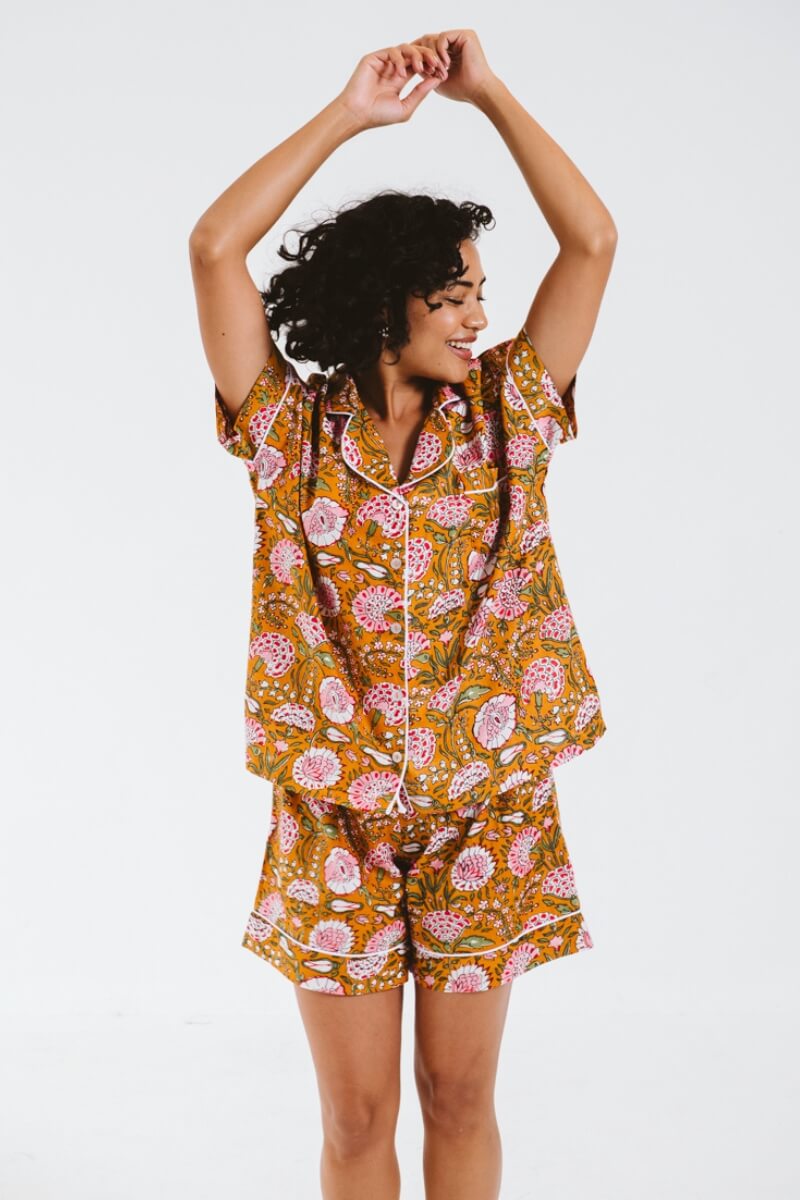 PJ Short Mustard Peony