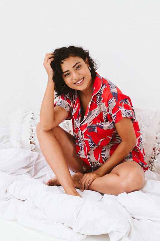 PJ Short Red Cats