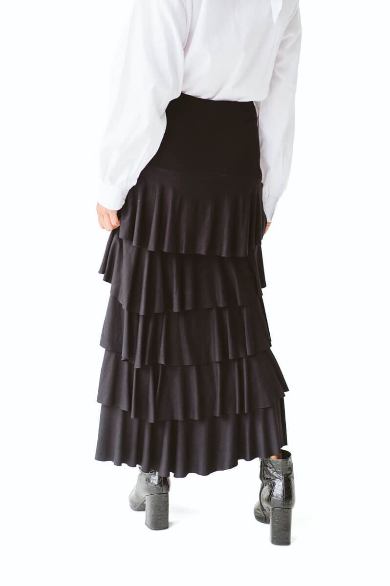 Rafaela Ruffle Skirt Black