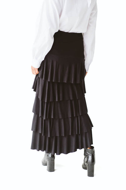 Rafaela Ruffle Skirt Black