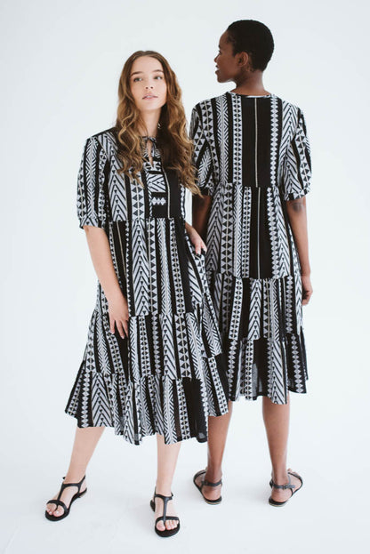 Holly Black and White Dress