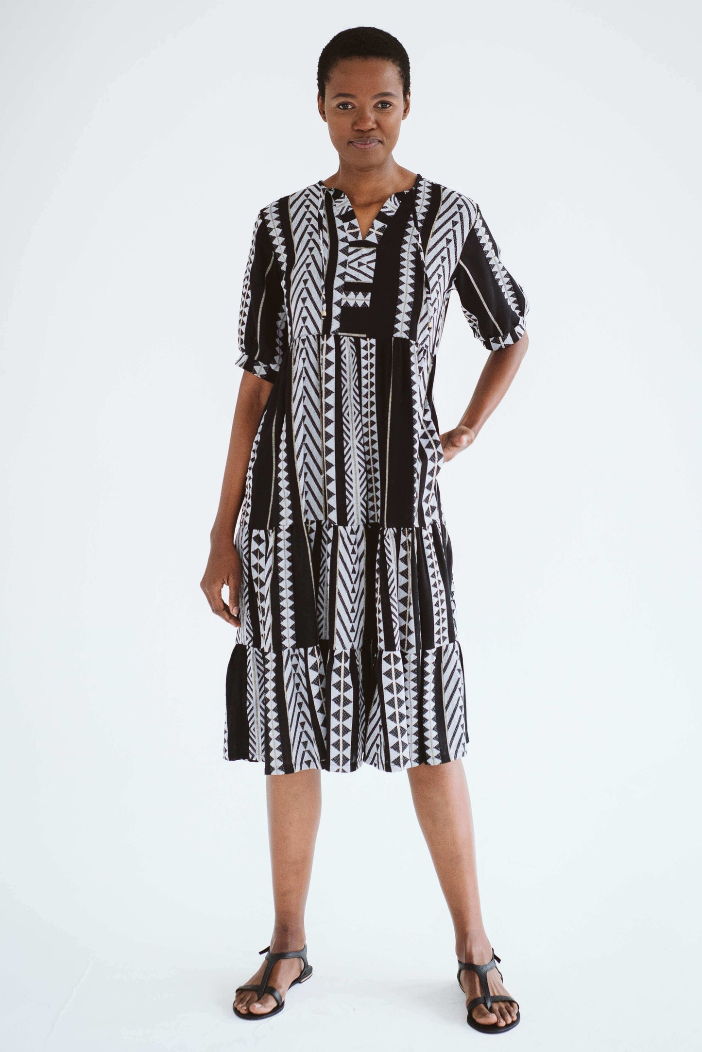 Holly Black and White Dress