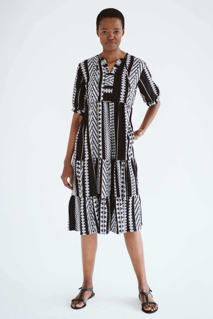 Holly Black and White Dress