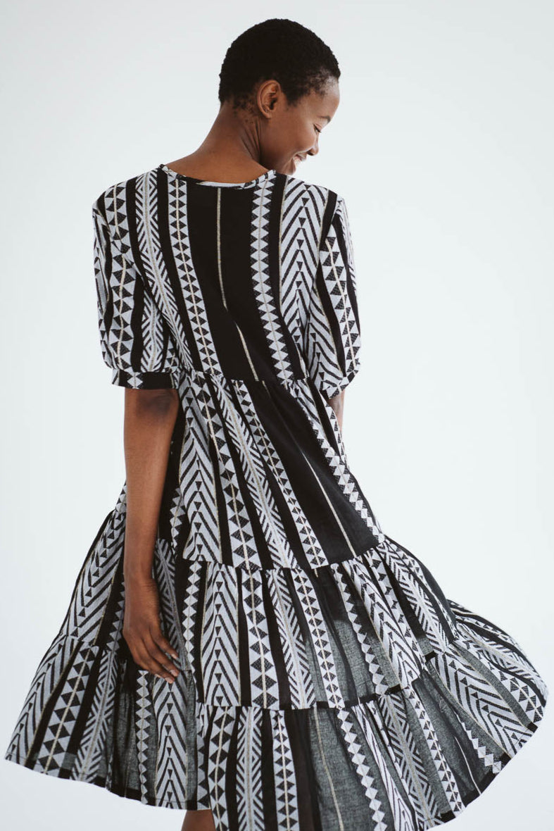 Holly Black and White Dress