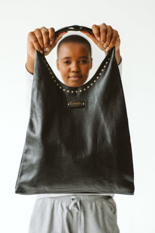 Casey Leather Bag Black with Studs