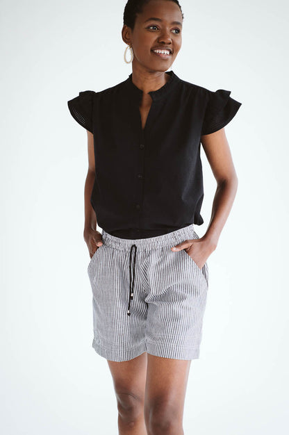 Stripe Linen Shorts