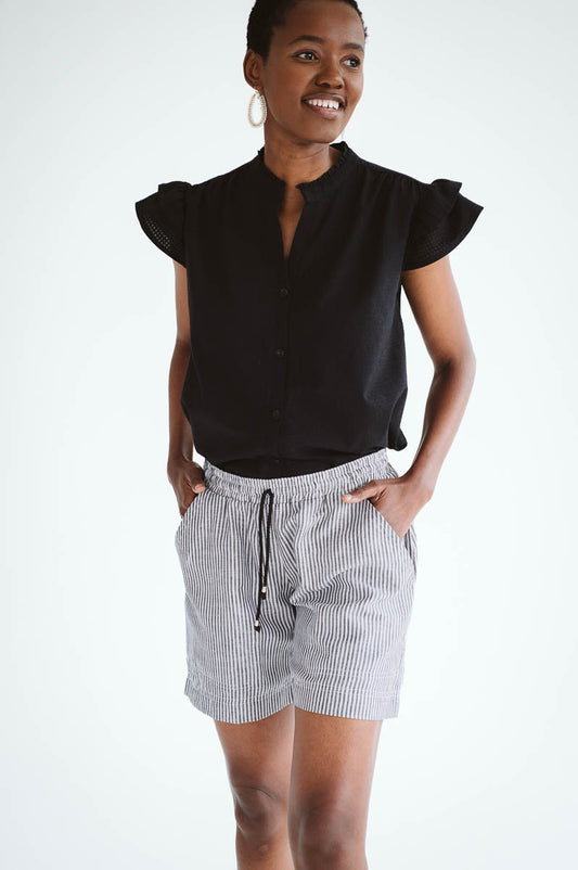 Stripe Linen Shorts