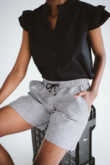 Stripe Linen Shorts