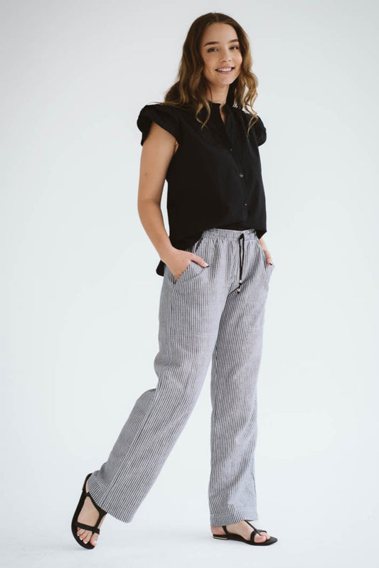Kendall Stripe Linen Trouser