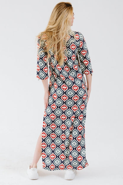 Faith York Dress Red and Navy