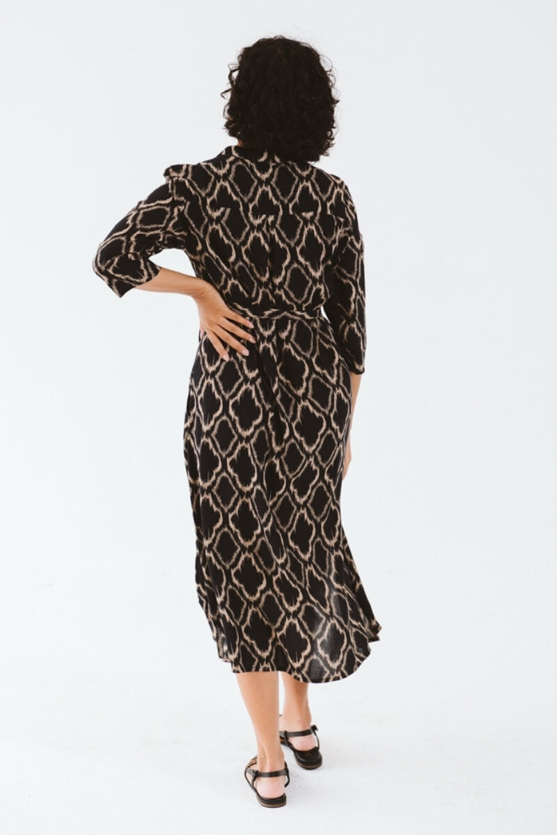 Maggie Shirt Dress Gold Ikat