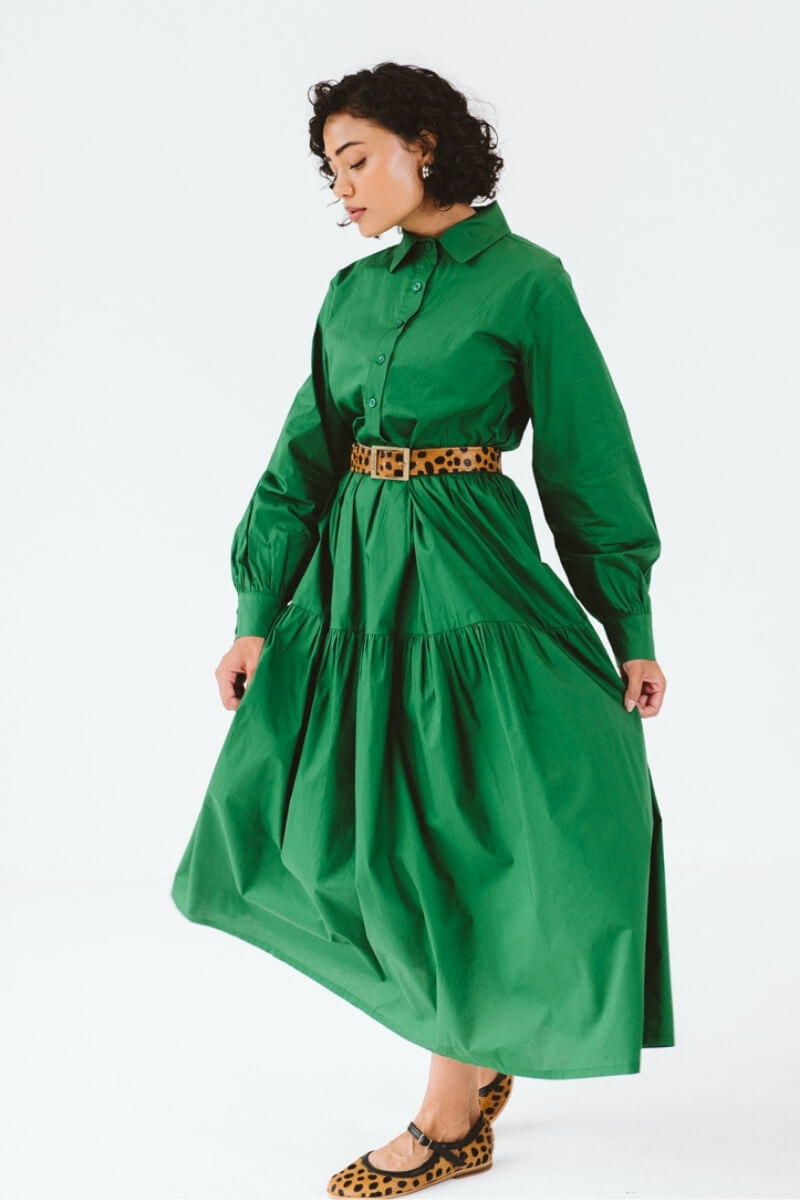 Selma Dress Amazon Green