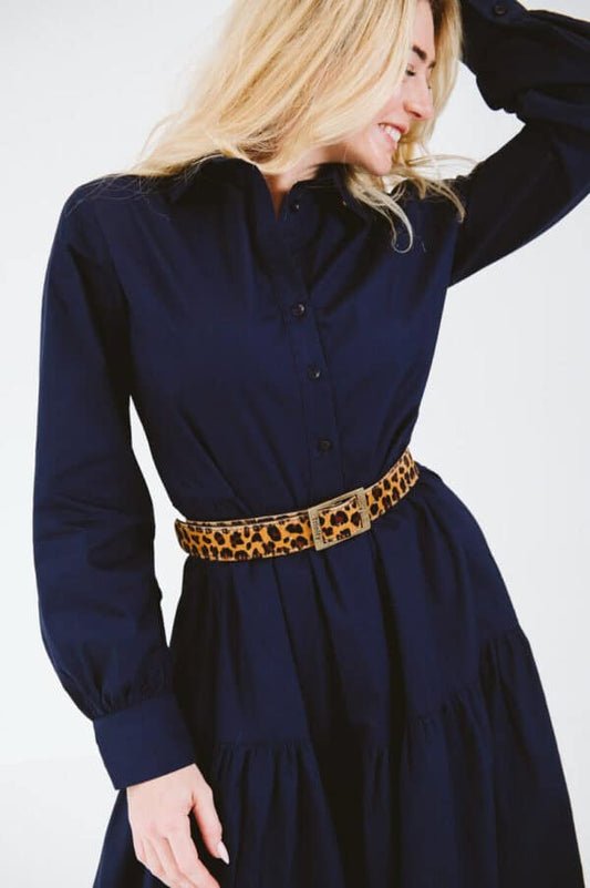 Leopard Leather Belt