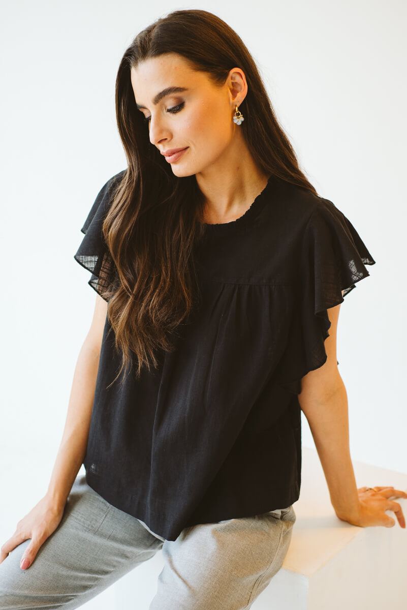 Issa Cotton Shirt Black