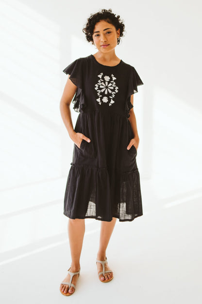 Katie Cotton Dress Black