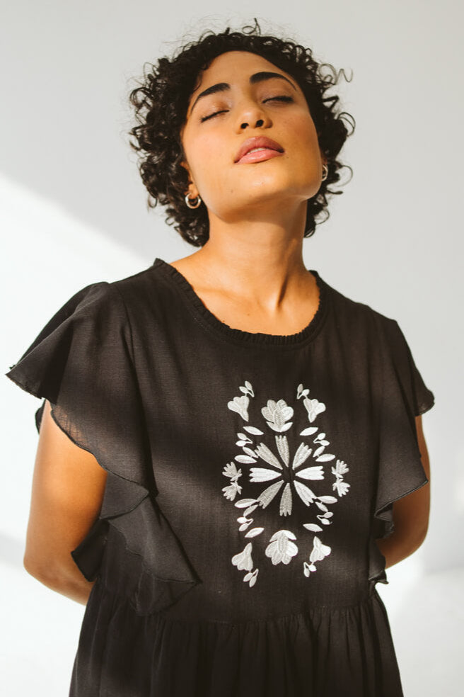 Katie Cotton Dress Black