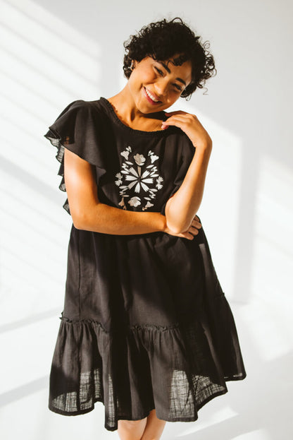 Katie Cotton Dress Black