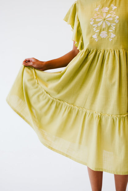 Katie Cotton Dress Green