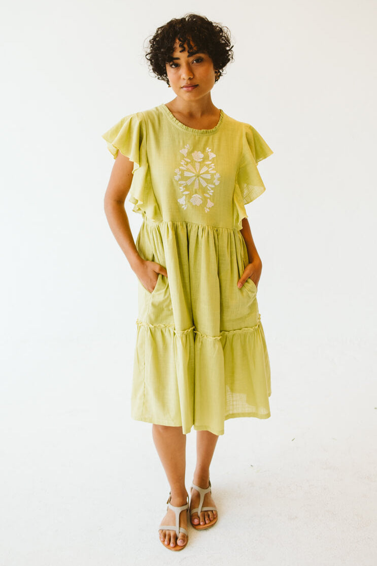 Katie Cotton Dress Green