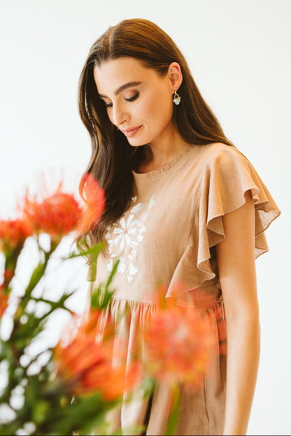 Katie Cotton Dress Sand