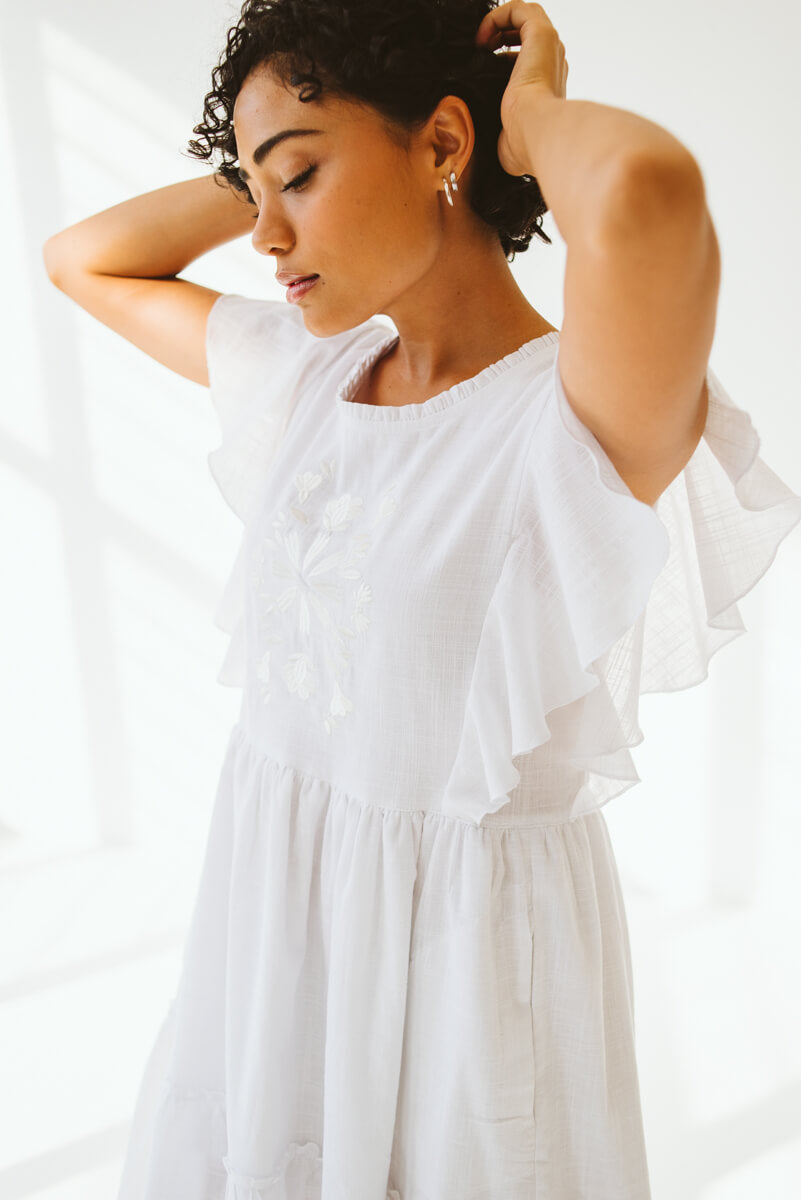 Katie Cotton Dress White