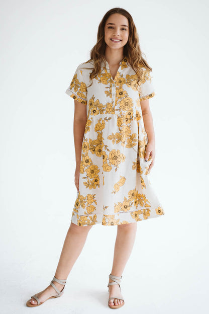Peta Buttercup Linen Dress