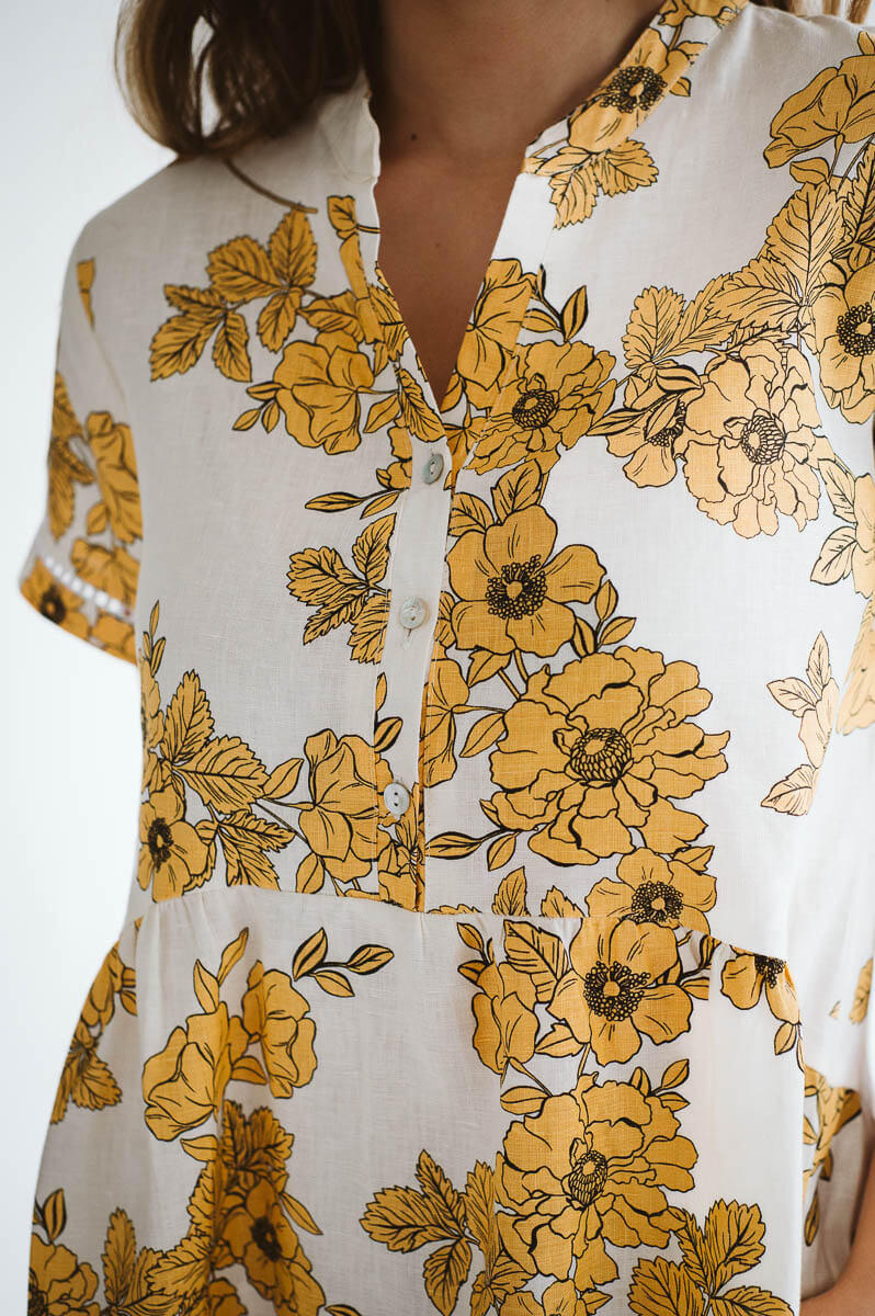 Peta Buttercup Linen Dress