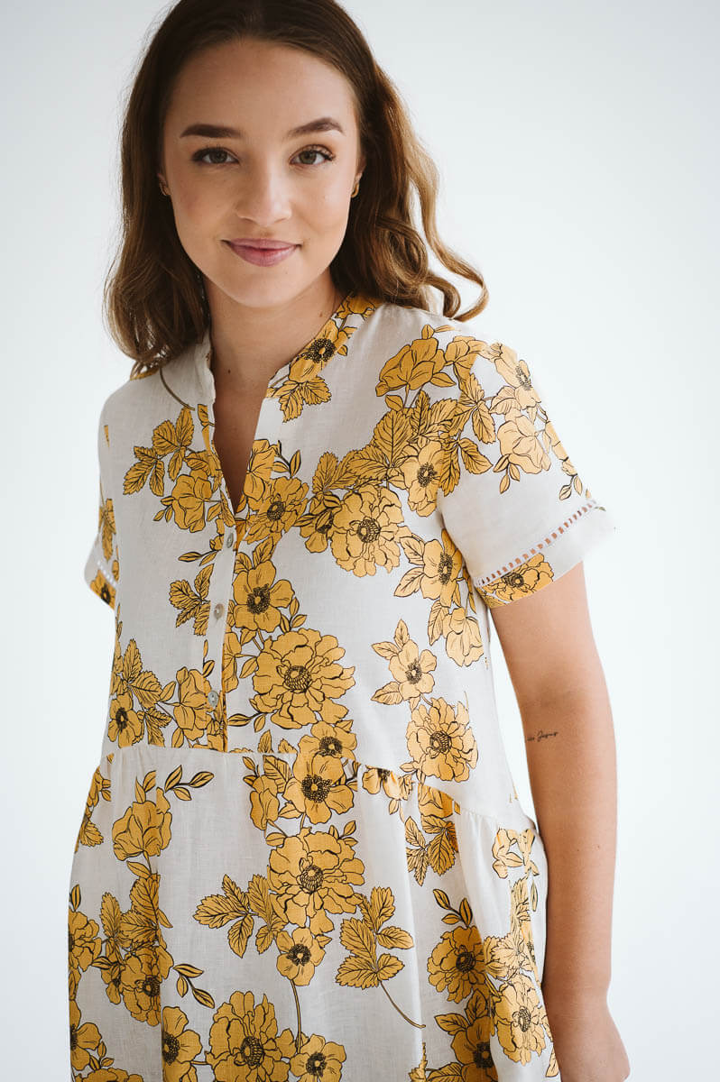 Peta Buttercup Linen Dress