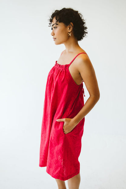Lorien Cotton Anglaise Dress Pink