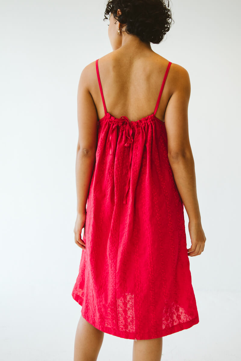 Lorien Cotton Anglaise Dress Pink