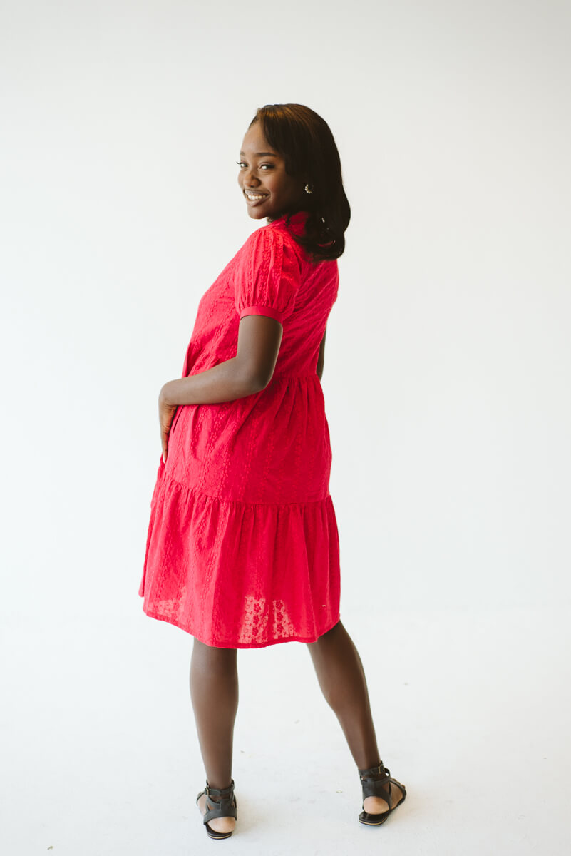 Mia Cotton Anglaise Dress Pink