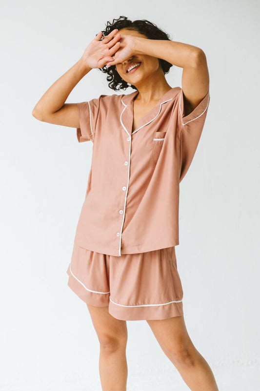 PJ Short Pink Set
