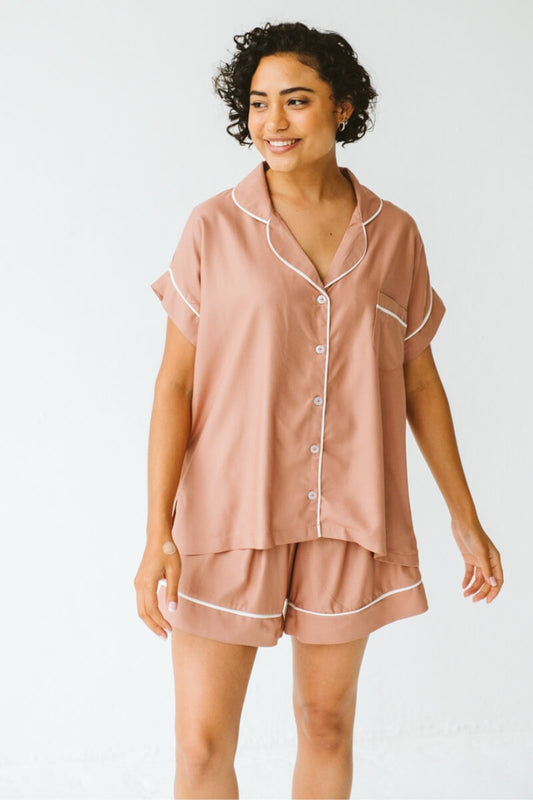 PJ Short Pink Set