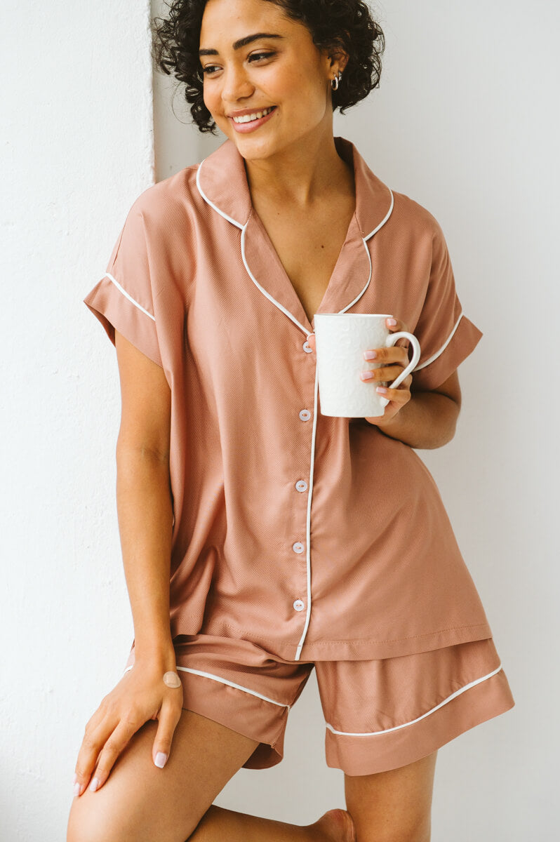 PJ Short Pink Set