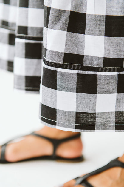 Rosa Check Dress Black