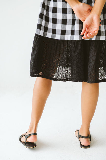 Gemma Black and White Dress