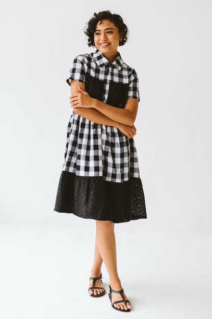 Gemma Black and White Dress
