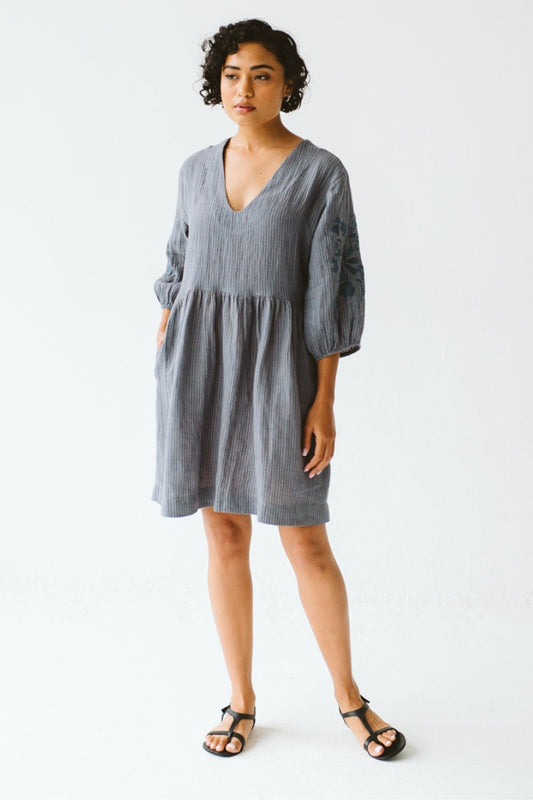 Texas Stripe Linen Dress