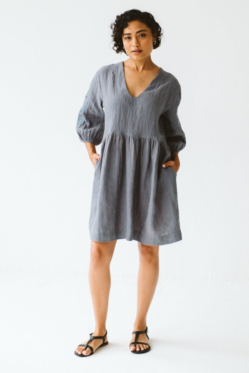 Texas Stripe Linen Dress