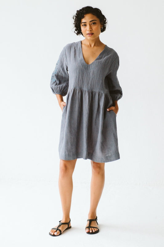 Texas Stripe Linen Dress