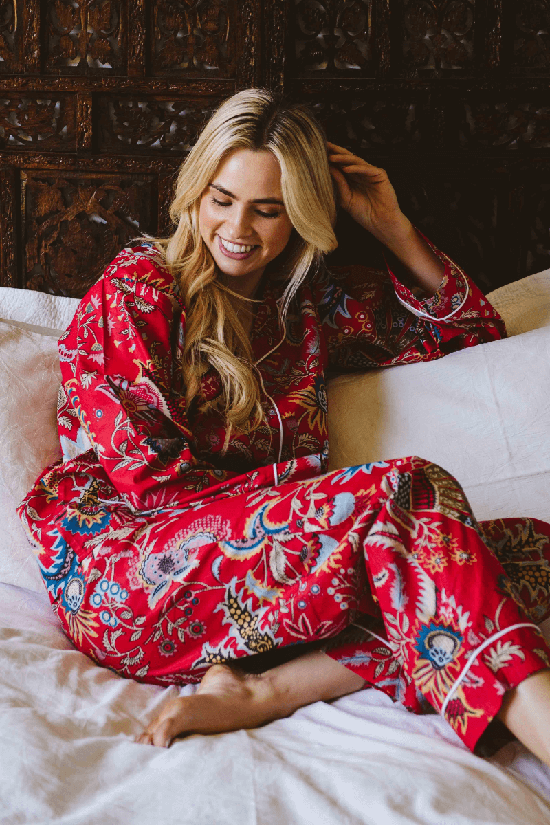 PJ Long Red Floral