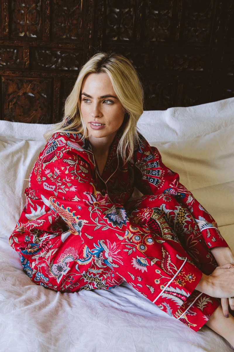 PJ Long Red Floral