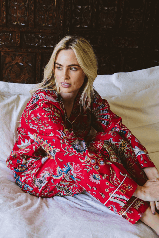 PJ Long Red Floral