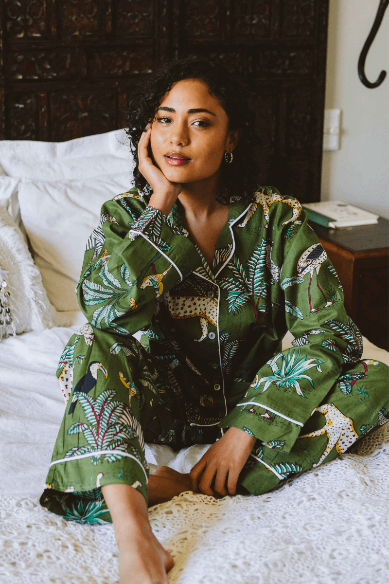 PJ Long Green Leopard