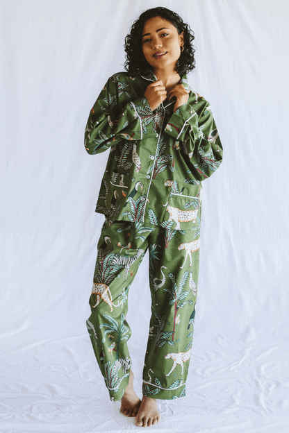 PJ Long Green Leopard